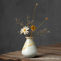Mini vase à fleurs créatif en céramique, fleurs séchées, accessoire de photographie, décoration artistique, moderne, minimaliste, chambre à coucher, peint à la main