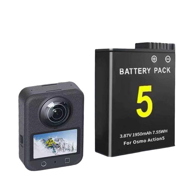For DJI Osmo Action 4/3 Replacement Battery Accessory 1950mAh .3.8V Battery for DJI Action 4/Action 5Pro Camera in Stock