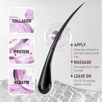 Masque capillaire au collagène de luxe Navensi, masque capillaire à la kératine brésilienne biologique, produits de soin des cheveux