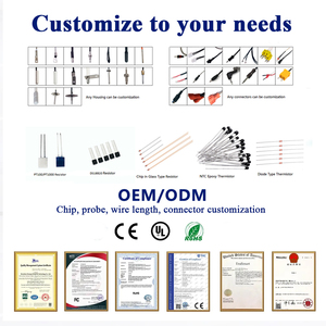 Sonda di Temperatura <span class=keywords><strong>NTC</strong></span> 10K B3950 con Connettore M4, Sonda ad Alta Temperatura in Acciaio Inossidabile con Cavo a Doppia Treccia - Product Image 3