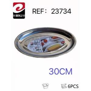 Bandeja de Acero Inoxidable de un Solo Nivel de 30 cm, Diseño Minimalista, para Almacenamiento de Alimentos, Material Metálico - Product Image 1