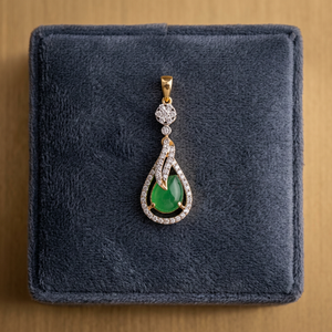 Luxueux classique alliage Zircon Solitaire pendentif fiançailles bijoux de mariage vente chaude or et or Rose femmes plaqué rhodium - Product Image 3