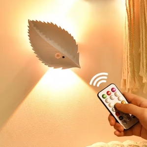 Creative Leaf Shaped Night <b>Light</b> USB Rechargeable Stepless Dimming <b>Wall</b> Lamp 10 Colors Bedside Lamps Bedroom Decoration - Product Image 1