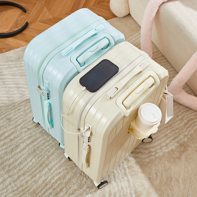 Luggage Set 3 Hardside Carry-On Suitcases Aluminum Alloy Trolley 4-Wheel 360 Lightweight ABS Combination Lock Unisex Custom