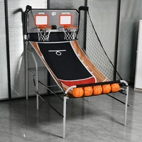 Machine de jeu d'arcade de basket-ball pliable pour 2 joueurs avec système de double tir et marqueur électronique