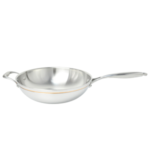Venta al por mayor de cinco capas de núcleo de cobre de acero inoxidable chino <span class=keywords><strong>wok</strong></span> pan tamaño 28cm30cm32cm36cm para hotel restaurante de cocina - Product Image 5