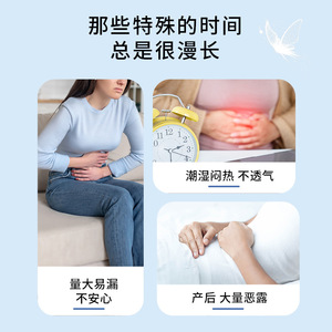 Aibeize Medical <b>Nursing</b> Pad Winged Breathable 350mm 6pcs Day Use Sanitary Napkin - Product Image 3