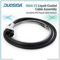 Conector de Carga CCS2 DC de 500A Versátil con Certificación TUV CE y Control de Temperatura para Flotas Comerciales