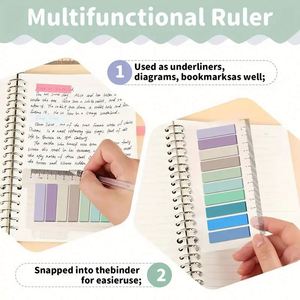 Juego de 610 Notas Adhesivas de PET, Marcadores de Página Transparentes y Notas de Anotación con Diseño Estético, Material Escolar - Product Image 5