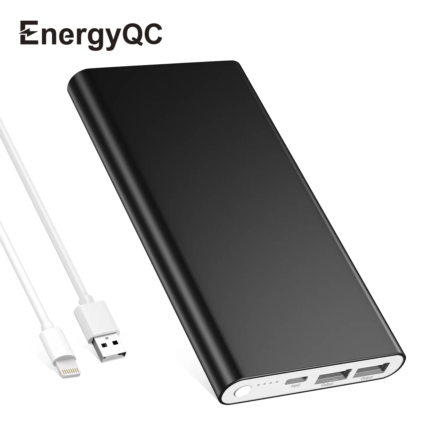 Super Slim Double USB Port Portable Phone Charger 12000 mAh Mobile Lithium Battery Power Bank For Travel