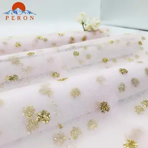 Factory Wholesale 100% Nylon Glitter Mesh Fabric For Skirts