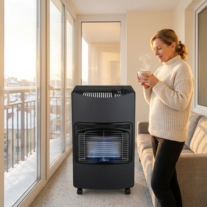 <span class=keywords><strong>Chauffage</strong></span> mobile <span class=keywords><strong>infrarouge</strong></span> à <span class=keywords><strong>gaz</strong></span> Blue Flame 3,8 kW avec dispositif de sécurité, protection contre le basculement et la surchauffe, sans fumée, écologique, pour salon et jardin - Product Image 3