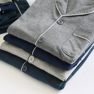 ชุดนอนผู้ชายผ้าฝ้ายถักนิตติ้งระบายอากาศได้ดีสบายบางเบาชุดใส่ในบ้านสำหรับฤดูร้อน - Product Image 6