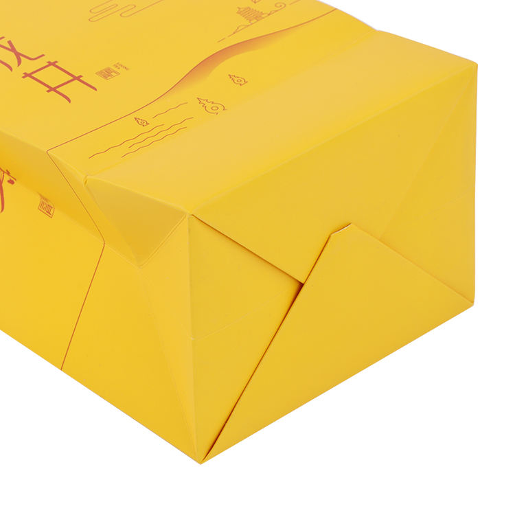 professional custom print logo food packaging shopping carrier bag with twisted handle