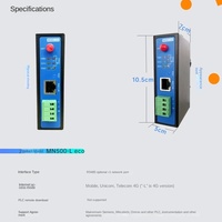 MNIOT MN500eco-L 4G Módulo de Adquisición de Datos Industrial para Internet de las Cosas (IoT) con MQTT, DC24V, 1 Terminal RS485, Comunicación para Monitoreo de PLC