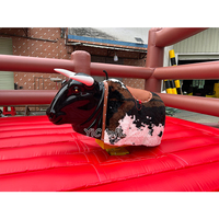 Machine de rodéo mécanique gonflable en PVC pour adultes, thème cowboy, divertissement commercial pour la location d'événements et de fêtes
