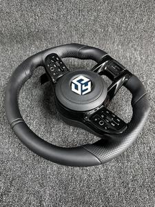 Volante per Auto in Pelle Nera con Modifica a Foro Completo per Mercedes Benz <span class=keywords><strong>C</strong></span> GLC E S CLS <span class=keywords><strong>AMG</strong></span> - Product Image 6