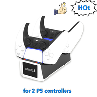 Station de charge à double support Accessoires de jeu avec adaptateur pour deux contrôleurs à double sens pour PS5