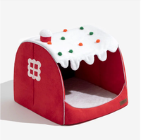 Neue Kollektion Ortho pä disches Hunde bett im Weihnachts schlitten design Warm und stilvoll für die Feiertage