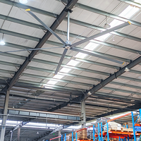 Ventilateur de plafond industriel à entraînement direct JULAI PMSM HVLS 5m-7.3m (16ft-24ft) à économie d'énergie pour la ventilation des gymnases