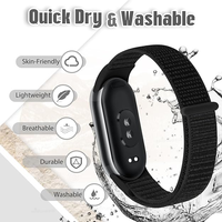 Verstelbare nylon horlogeband met klittenband voor Xiaomi Smart Band 10/Xiaomi Smart Band 9/Xiaomi Smart Band 8 NFC band