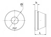 Bouchon d'étanchéité en caoutchouc EPDM IP67 pour câble, étanche, pour trou de passage de câble