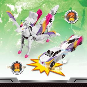 <span class=keywords><strong>Robot</strong></span> <span class=keywords><strong>licorne</strong></span> Tianma à ailes volantes en plastique ABS, véritable aile argentée, dragon volant, Ka Treasure Car God, deux collisions, une déformation - Product Image 2
