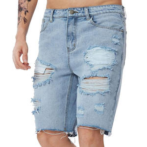 กางเกงขาสั้นผู้ชายสไตล์ใหม่แบบทำสีซีด ขนาดผู้ใหญ่ ผ้าฝ้าย 100% สำหรับขาย - Product Image 4