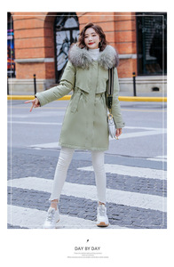 Giản Dị 6XL Cộng Với Kích Thước Dày Ấm Parkas Áo Rắn Túi Lớn Áo Khoác Mùa Đông Nữ Outwear Áo Khoác Phụ Nữ Mùa Đông Dài Áo Khoác Áo Khoác - Product Image 3