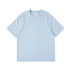 カスタムサマーヘビーウェイトホワイト240Gsm100% コットンTシャツクルーネックドロップショルダープレーンTシャツバルクメンズ