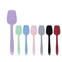 Spatule professionnelle en silicone monobloc, résistante à la chaleur, antiadhésive, pour mélanger la crème et la pâte à gâteau