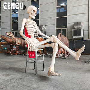 Figura de Esqueleto Animatrónico Personalizada, Tamaño Real, Decoración de Halloween para Casa Embrujada, Cráneo Realista para Exhibición de <span class=keywords><strong>Terror</strong></span> - Product Image 4
