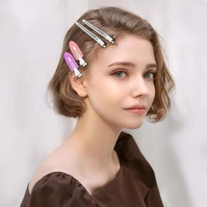 30 Pinzas de Pelo Metálicas Tipo Cocodrilo - Pinzas Plateadas con Forma de Pico de Pato y Agujeros, Pinzas Resistentes para Estilismo de Salón, Tamaños Variados, para Hacer Lazos DIY - Product Image 6