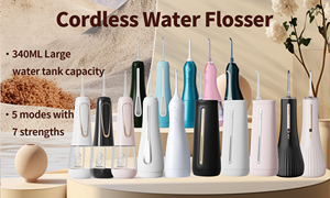 KANGYU Combo <span class=keywords><strong>Hydropulseur</strong></span> et Brosse à Dents Électrique 300ml Rechargeable Oral Irrigator <span class=keywords><strong>Waterjet</strong></span> pour Usage Domestique Extérieur - Product Image 5