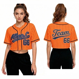 Custom baseball- en softbaltenues met sublimatie full print borduurwerk sportteam shirt baby tee stijl - Product Image 3