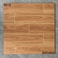 Carrelage en céramique effet bois mat 600x600mm - Carrelage antidérapant pour sol et mur, adapté aux salles de bain, escaliers, extérieur et centres commerciaux