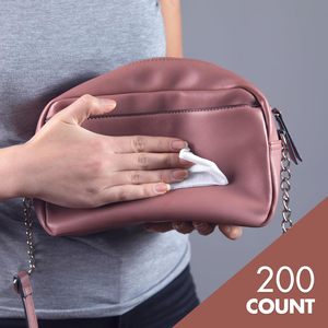 200 pièces de lingettes de conditionneur de nettoyant pour cuir adoucissant et protégeant les sacs à main sièges de voiture de la décoloration des fissures - Product Image 2