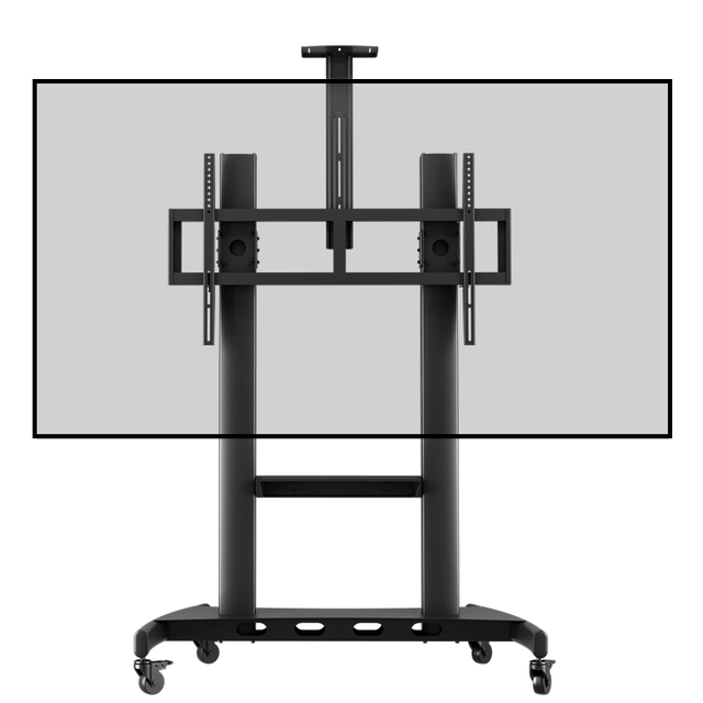 Mobile Metal Structure Office and Home TV Cart with Wheels Movable Large Screen Bracket Camera Tray