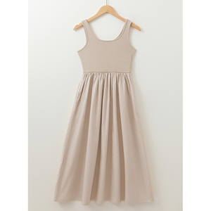 15% OFF Thân Yêu-người yêu bán buôn trong kho Scoop cổ gân vạt áo xếp li không tay dài Ăn mặc - Product Image 6