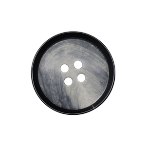 Màu đen và màu xám Phong Cách Anh Blazer nút sừng tự nhiên cạnh bevel nhỏ cambered mặt 4 lỗ màu xám thật bò sừng nút - Product Image 1