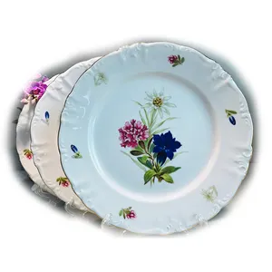 Bavari Lavish Premium Porcelain Dinnerware Dinner Vintage Set Of 3 Winterling Germany Flowers Plates