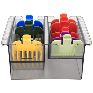 Peluquería de salón <span class=keywords><strong>Estilo</strong></span> Límite de plástico Recortadora de pelo Peine Caja 8 Rejillas Clipper Guards Holder - Product Image 1