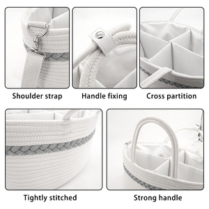 <span class=keywords><strong>Baby</strong></span> Windel tasche gewebte Großhandel tragbare <span class=keywords><strong>Baby</strong></span> Wickelt asche Windel Organizer mit Schulter gurt - Product Image 4