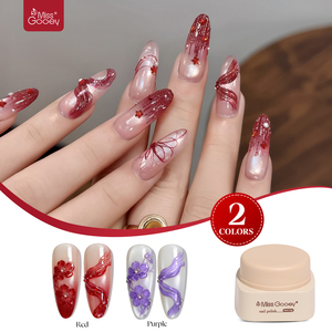 MissGooey - Nuevo Gel de <span class=keywords><strong>Hilo</strong></span> <span class=keywords><strong>Rojo</strong></span> de Alta Densidad, Gran Elasticidad y <span class=keywords><strong>Hilo</strong></span> Ultrafino para Delineado y Pintura Artística con Gel - Product Image 3