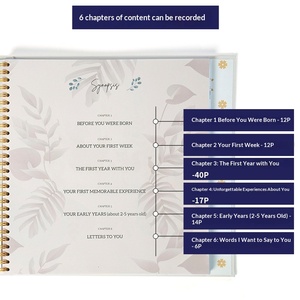 Carnet de suivi de croissance de bébé transfrontalier à spirale - Journal en papier certifié - Rangement de photos - Cahier manuel - Cadeau - Product Image 3