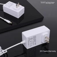 Adaptateur secteur AC/DC 18V 2.0A/2.5A 45W noir multi-prises de qualité médicale en matériau PC, certifié UL ETL CE FCC RoHS SAA