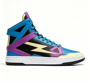 Zapatillas de Skate de Cuero Estilo Baloncesto Personalizadas, Zapatillas Deportivas de Diseño Personalizado con Punta Redonda y Logotipo de Fabricación - Product Image 2