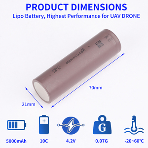 แบตเตอรี่ลิเธียมไอออนจากโรงงานโดยตรง รุ่น 21700 ความจุ 5000mAh ขนาด 21*21*70 มม. 10C 3.7V 3.8V กระแสไฟต่อเนื่อง - Product Image 3