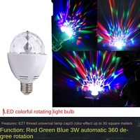 Mini boule magique LED RGB à commande vocale et à distance, lumière rotative multicolore pour DJ, discothèque, fête à domicile, tension universelle