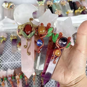 Gran oferta, cetro mágico Natural, <span class=keywords><strong>Bola</strong></span> de amatista, varita, piedra curativa, artesanías de cristal para el hogar, propósito decorativo - Product Image 5